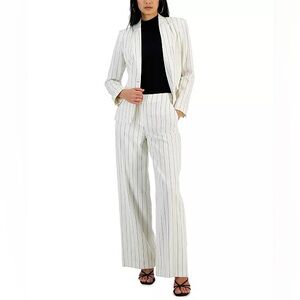 Massimo Dutti White Striped Pantsuit